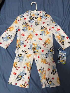 Bluey White Character Pajama Set for Kids